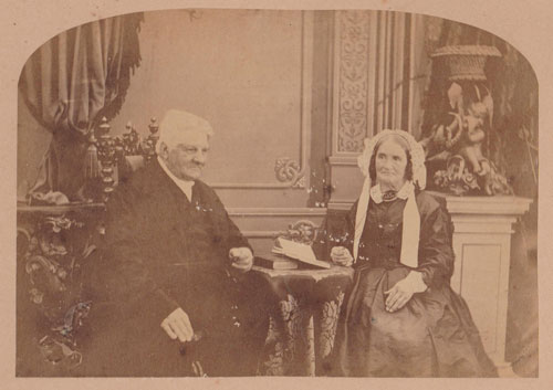 David Gunnell (1792-1873) and his wife Sarah (1795 -1874) c. 1865