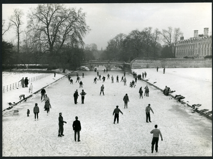 Skaters on the frozen river Cam