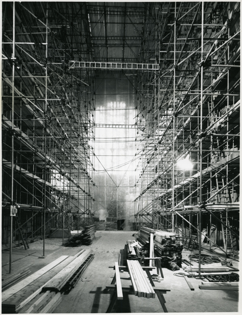 Kings College Chapel during cleaning and restoration