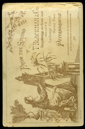 Reverse of Blackman & Co cabinet photograph