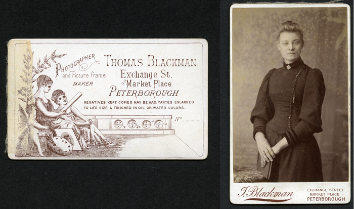 Carte de visite unknown lady by Thomas Blackman