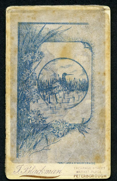 Tissue covering Blackman carte de visite