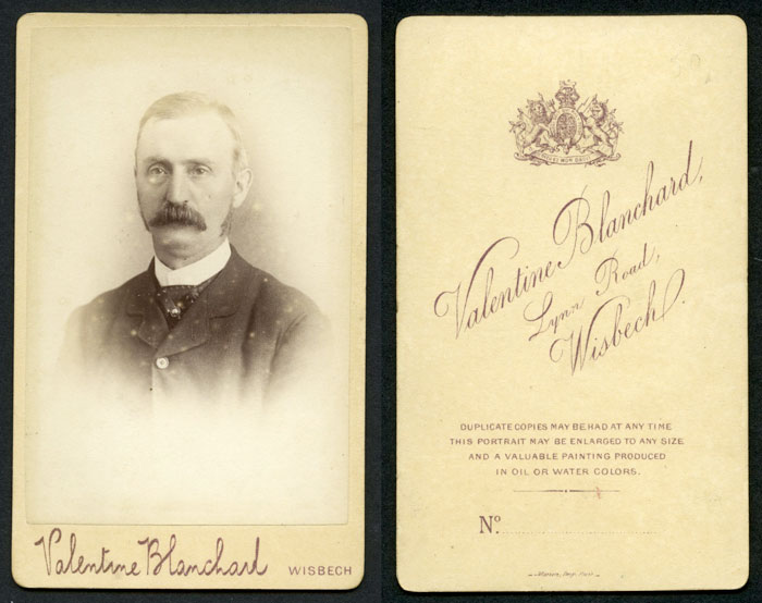 Valentine Blanchard carte de visite, 1880s