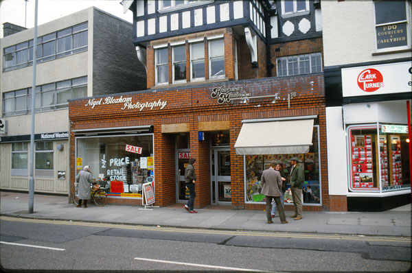 Nigel Bloxham's shop in Newmarket High Street c.1985 (Peter Norman collection)