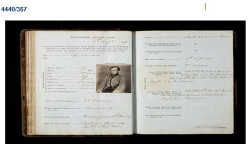 A Page from the Habitual Criminals Register