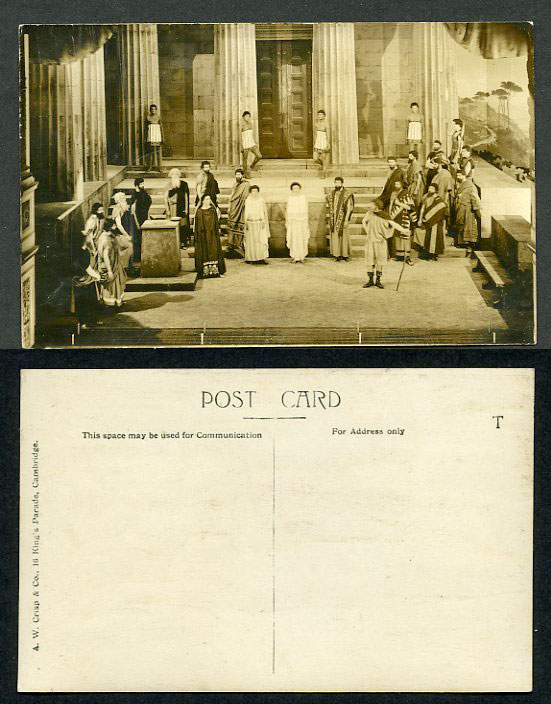 Postcard print of a theatrical production by A W Crisp and Co