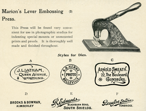 Embossing machine - Marion and Co
