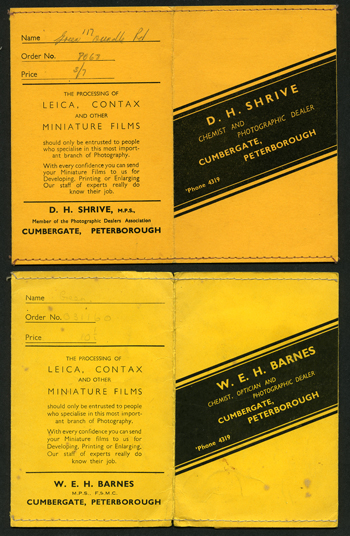 Two print folders from Peterborough shops