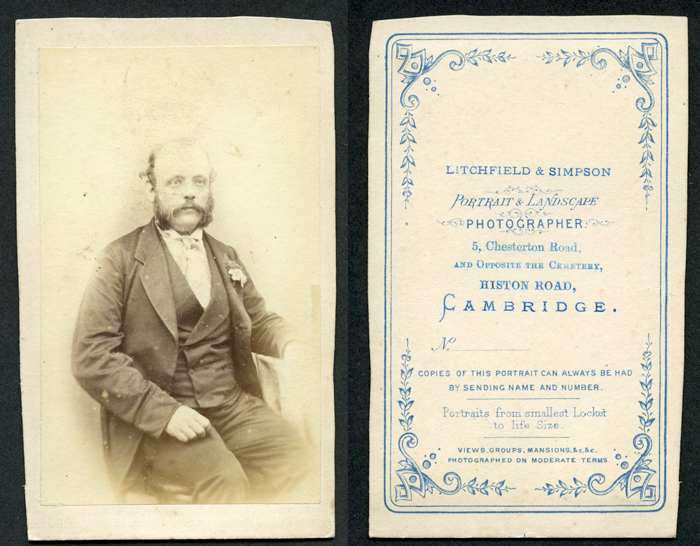 carte de visite of unkniwn man by Litchfield and Simpson