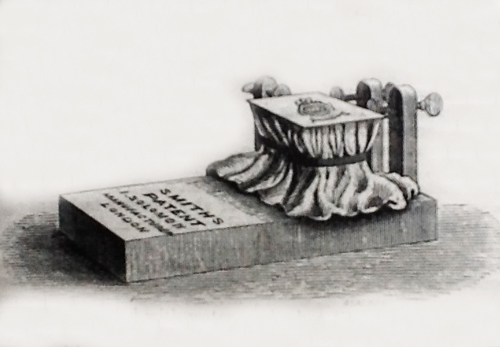 Device to position image on mount when mounting cartes de visite