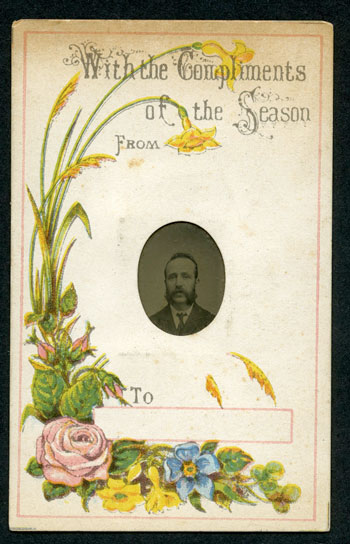 Gem tin type carte de visite. 