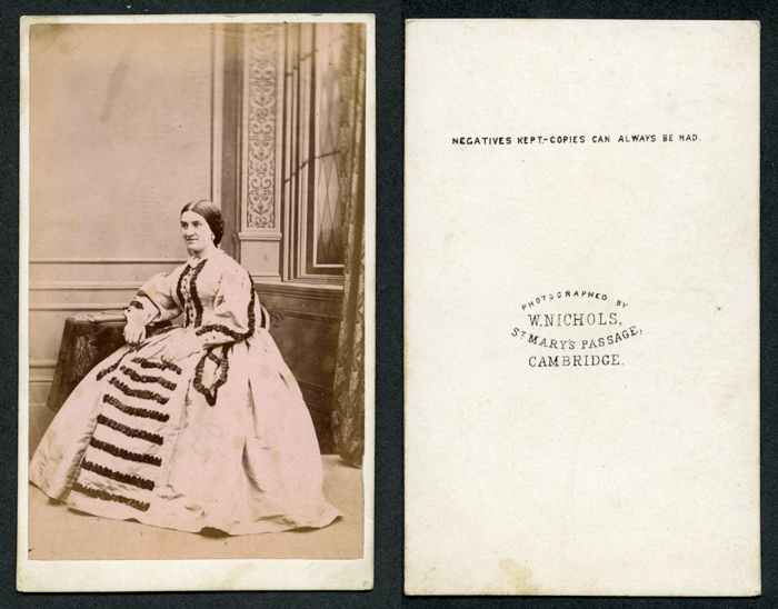 1860s carte de visite by W Nichols, Cambridge