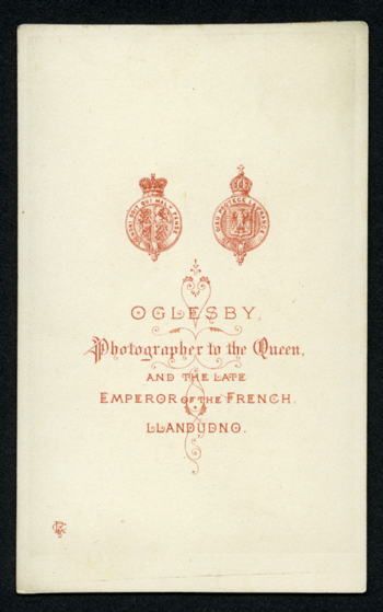 Reverse of S Oglesby Llandudno carte de visite