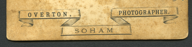 Overton's detail on the reverse of the mount of the Burwell School group cabinet photograph above