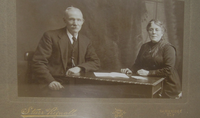 Star and Rignall enlarged and mounted portrait c 1920-25 of Henry and Annie Barrett. 