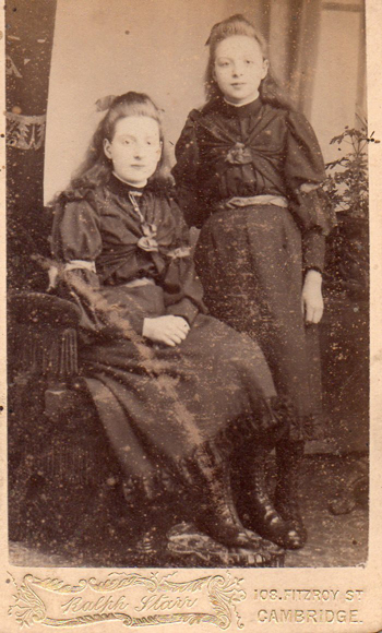 early carte de visite by Ralph Starr of two sisters