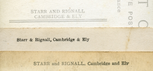 Real photo postcards from Starr and Rignall