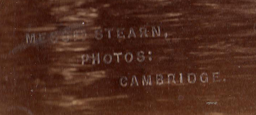 Detail of photographers mark embossed on the above print