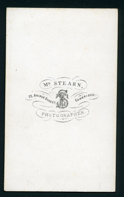 Reverse of Cambridge Views by Mr Stearn