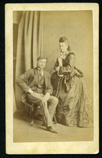 E.Steele carte de visite, 1860s, reverse in a 