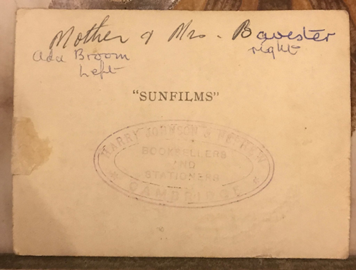 Reverse Sunfilms print, Cambridge, 1930s