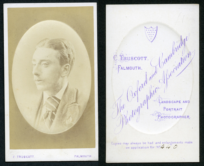 carte de visice c 1880 by the Oxford and Cambridge Photographic Association