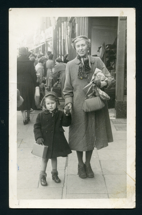 Walking picture, unknown photographer, Long Causeway Peterborough 1955/6