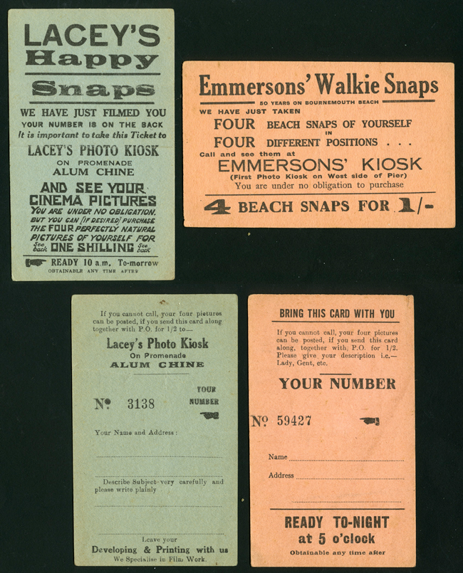 Two walking photographers' tickets from outside Cambridgeshire